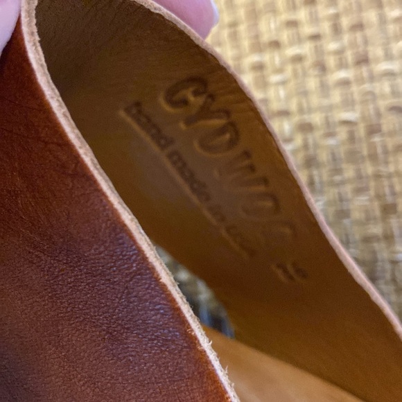 CYDWOQ Anchor Open Clog Wedge Slip-on Sandals ~ Natural Handmade Leather 36 - Picture 8 of 10